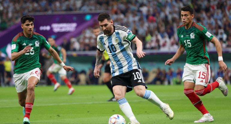 Lionel Messi, Argentina vs México, Mundial Qatar. Foto: REUTERS