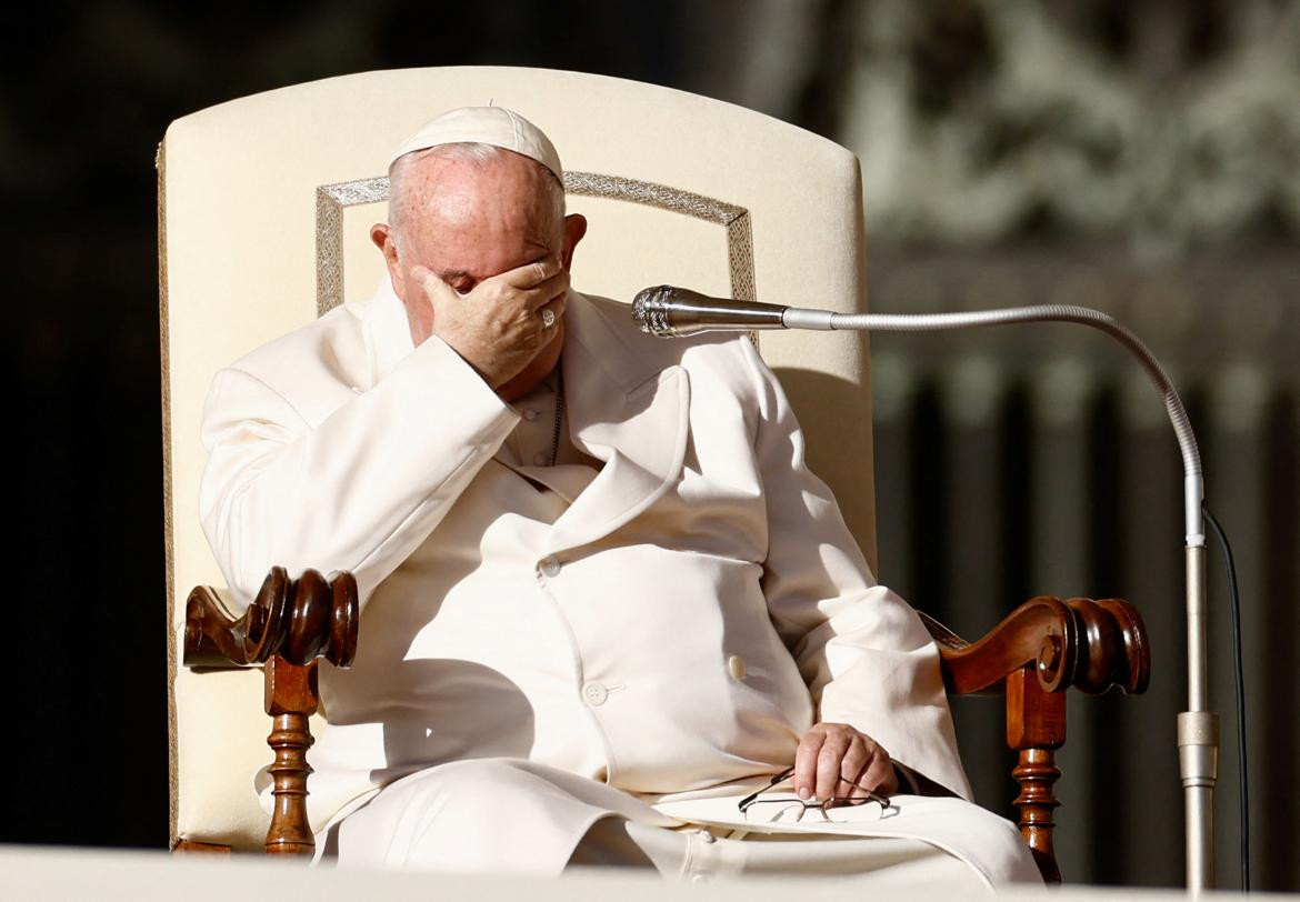 Papa Francisco pide por la paz en Israel y Palestina. Foto: Reuters.