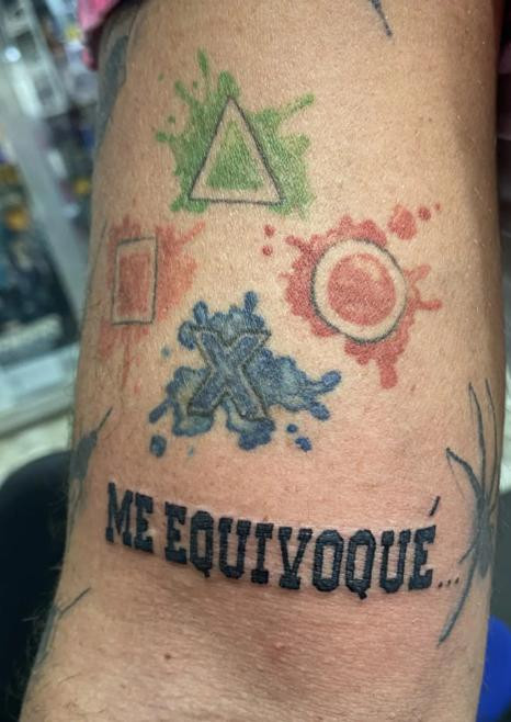 El tatuaje de Juan Reverdito. Foto: Instagram/juan.reverdito