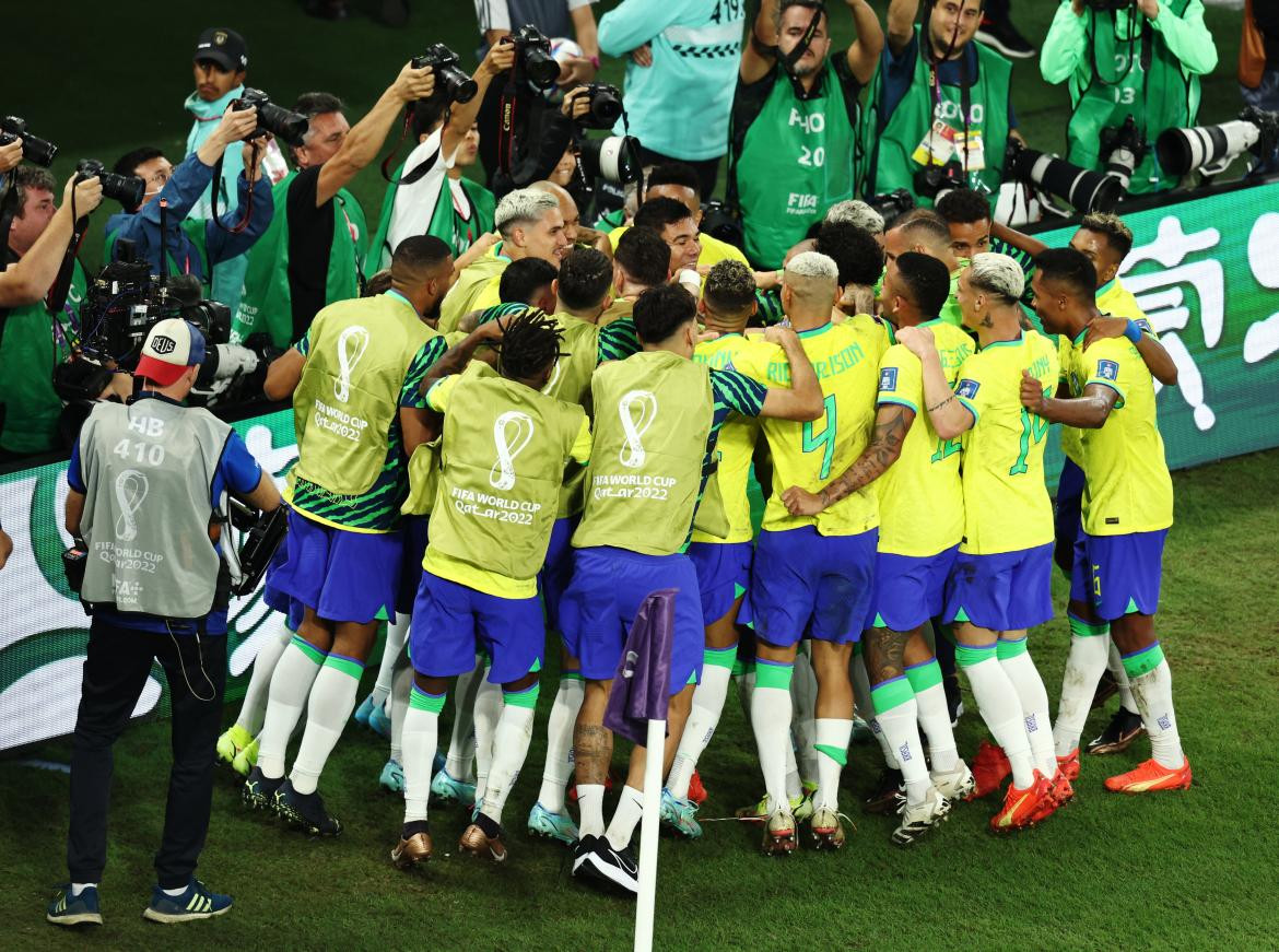 Foto final; Brasil-Suiza; Qatar 2022. Foto: Reuters.