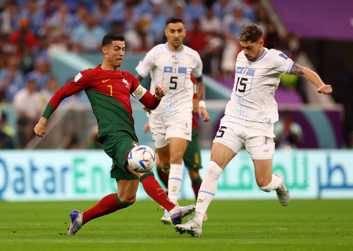 Inicio Portugal-Uruguay; Qatar 2022. Foto: Reuters.