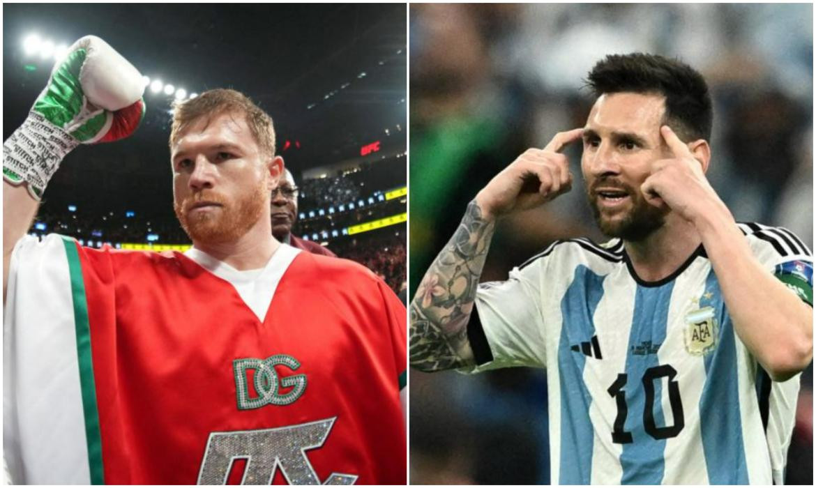 Canelo Álvarez y Lionel Messi. Fotos: Reuters.