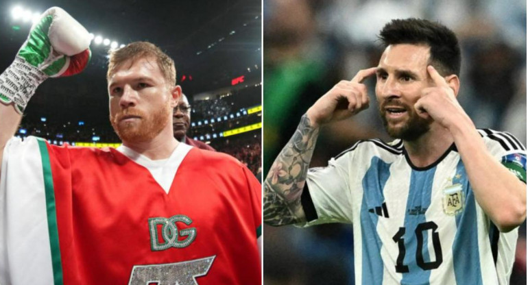 Canelo Álvarez y Lionel Messi. Fotos: Reuters.