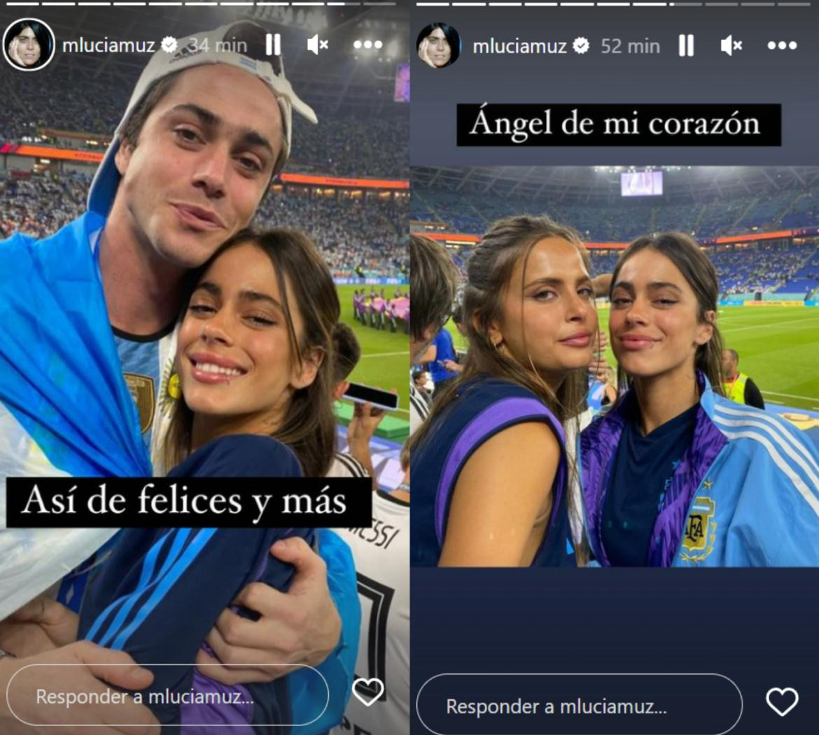 Las historias de la mamá de Tini. Fotos: Instagram/mluciamuz.