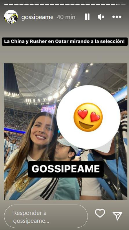 La China Suárez y Rusherking en el Mundial. Foto: Instagram/gossipeame