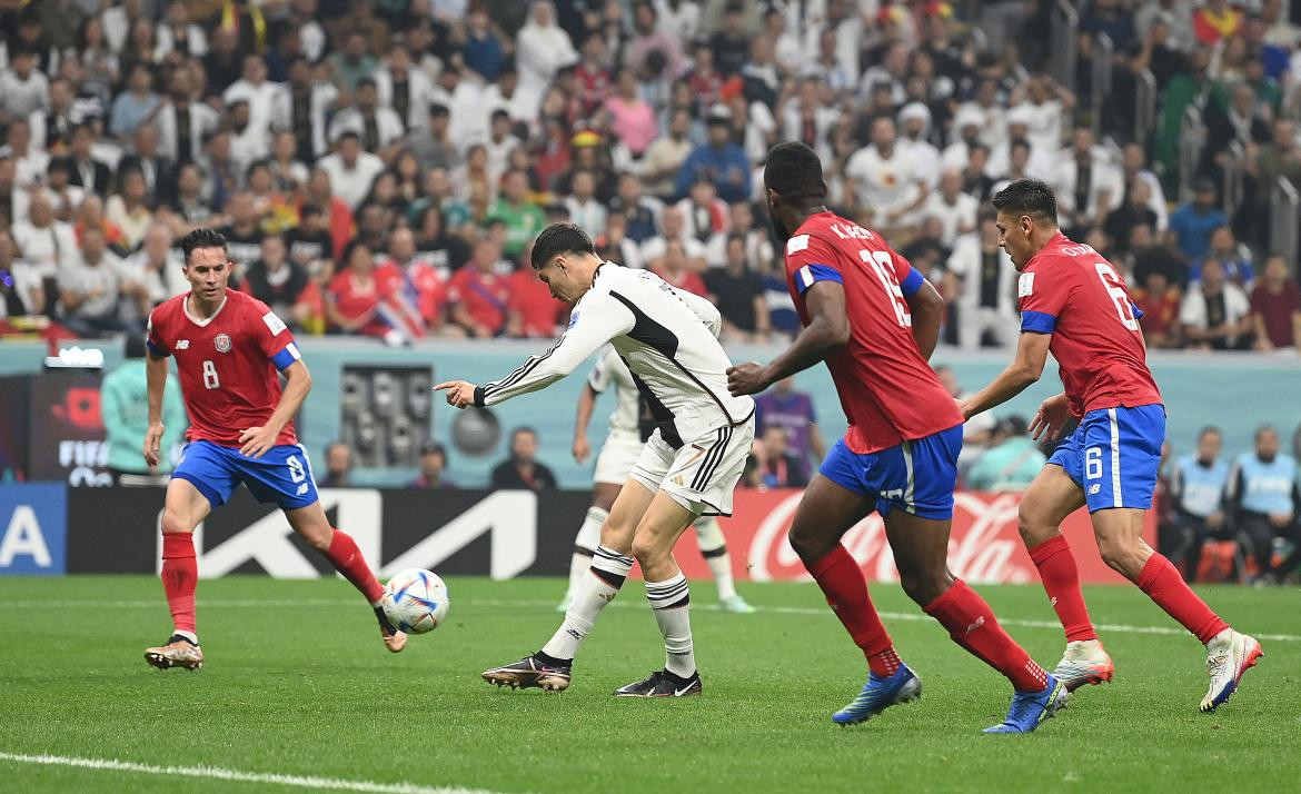 Gol de Havertz; Costa Rica-Alemania; Qatar 2022. Foto: Reuters.