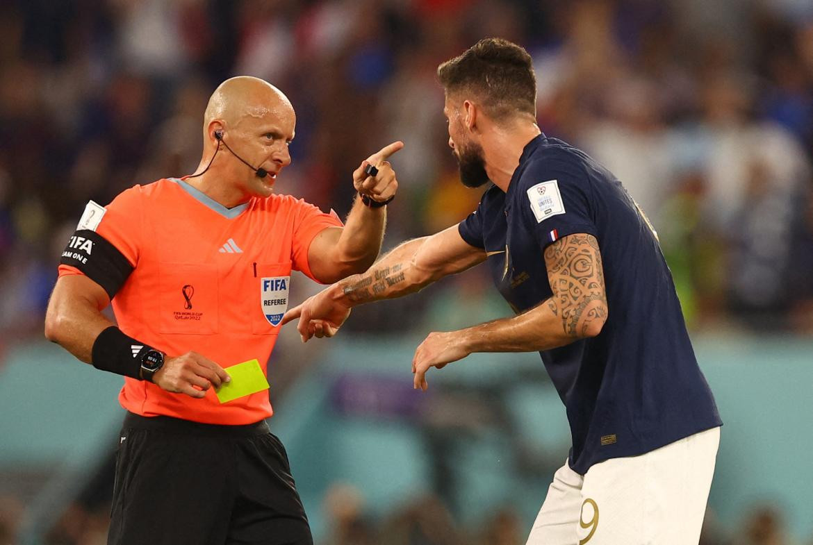 Szymon Marciniak; Francia-Dinamarca; Qatar 2022. Foto: Reuters.