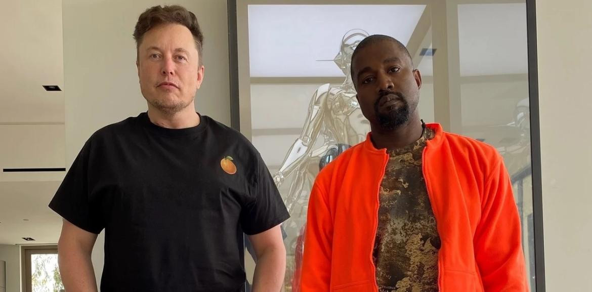 Elon Musk y Kanye West. Foto: Twitter Kanye West.