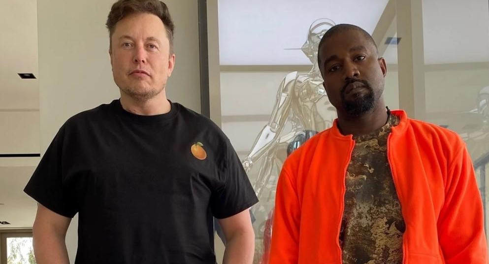 Elon Musk y Kanye West. Foto: Twitter Kanye West.