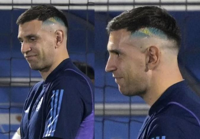 Nuevo look de Emiliano Martínez. Foto: NA.