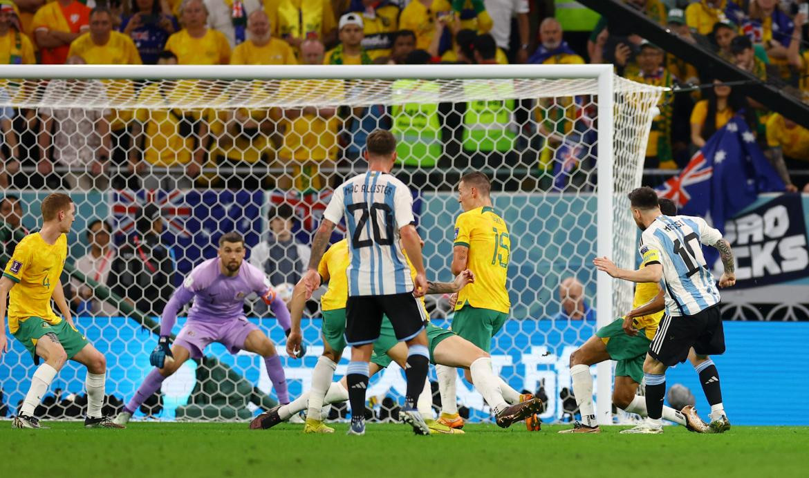 Lionel Messi, Argentina vs Australia, Mundial Qatar 2022. Foto: REUTERS