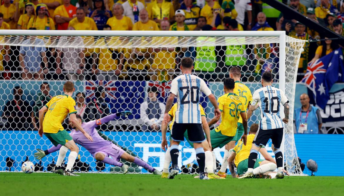 Lionel Messi, Argentina vs Australia, Mundial Qatar 2022. Foto: REUTERS