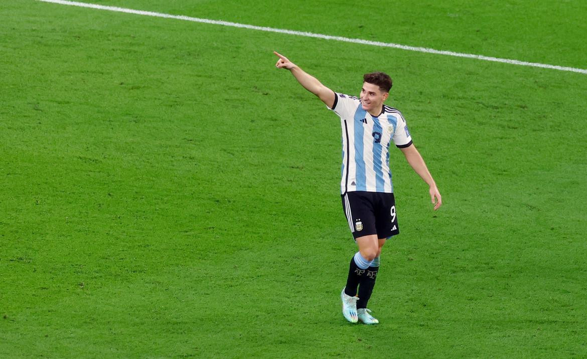 Julián Álvarez, Argentina vs Australia. Foto: REUTERS