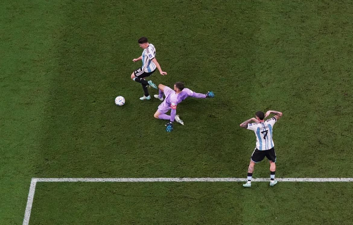 Julián Álvarez, Argentina vs Australia. Foto: REUTERS