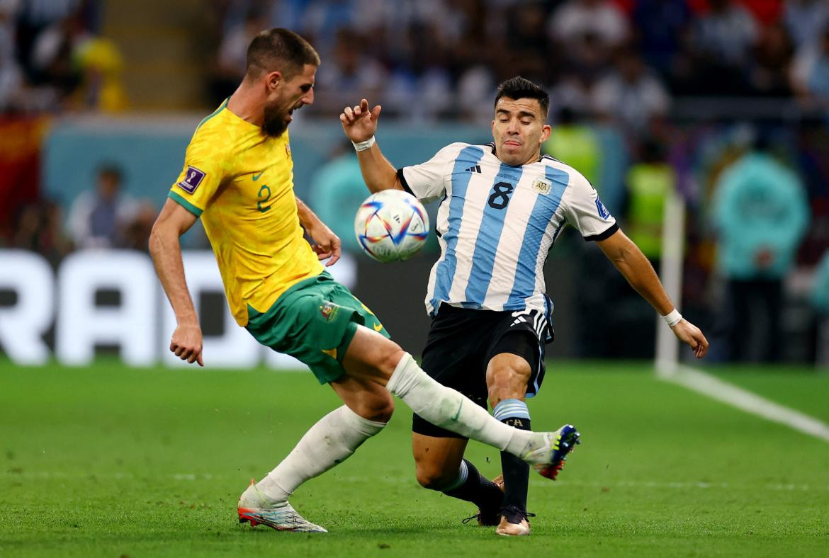 Marcos Acuña jugó un partidazo ante Australia. Foto: Reuters.
