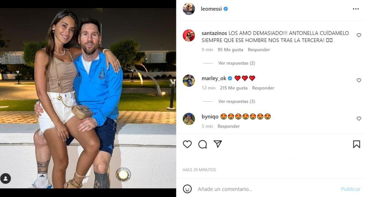 Visita a Lionel Messi. Foto: Instagram.