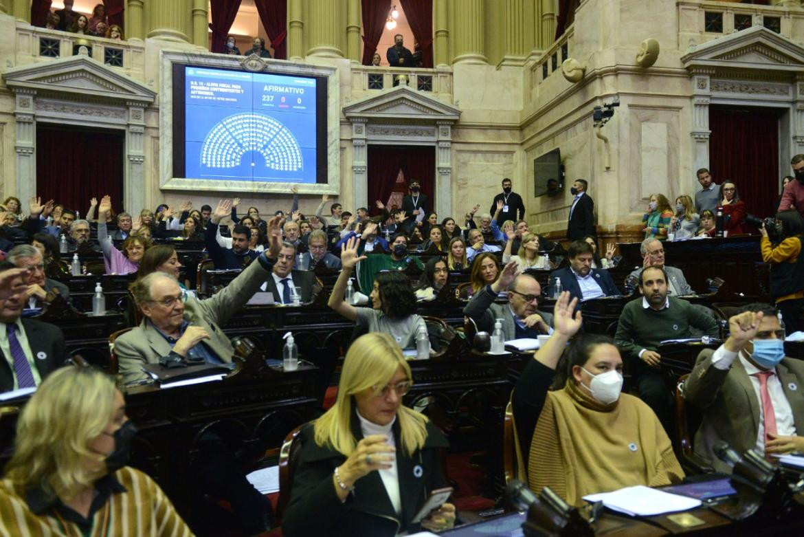 Bloque de Frente de Todos. Foto: NA.