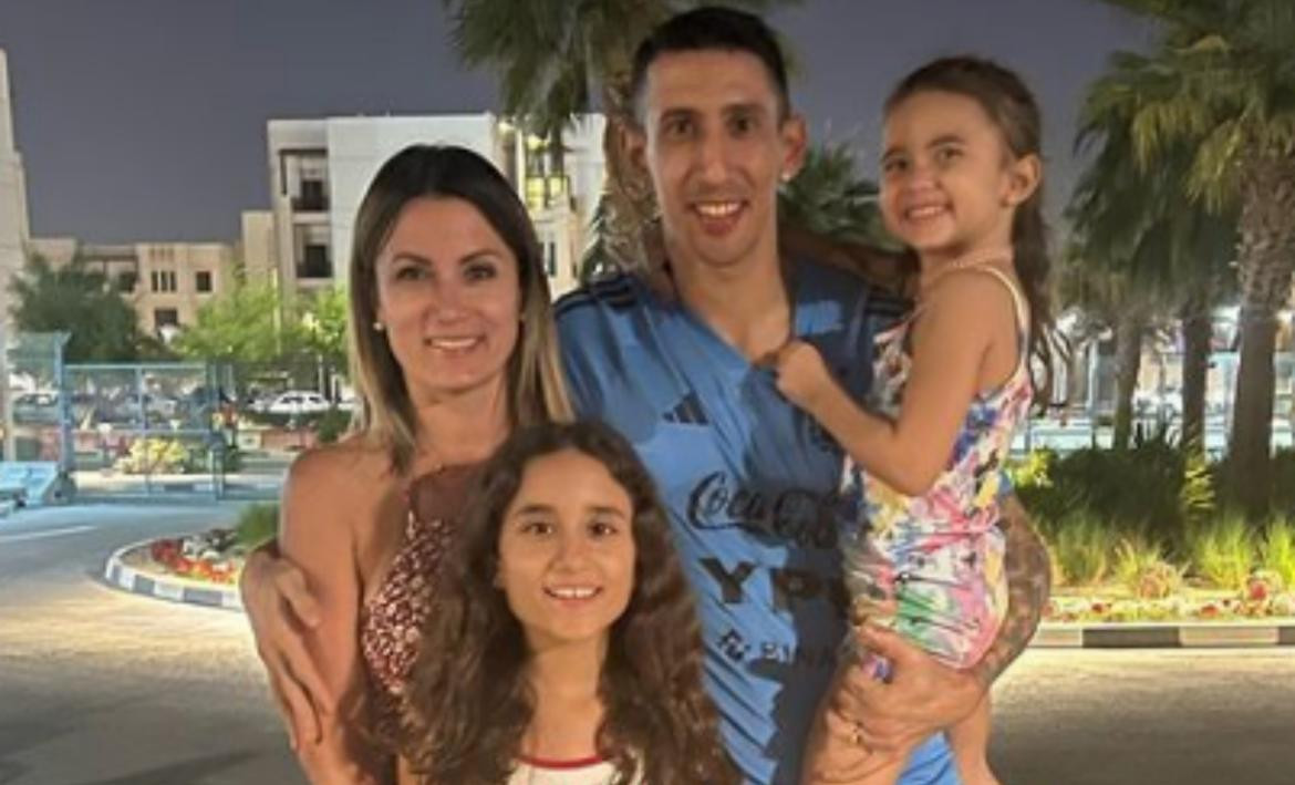 Ángel Di Maria junto a su familia. Foto: Instagram/jorgelinacardoso26