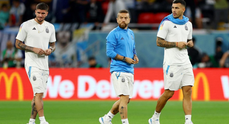 De Paul, Gómez y Paredes; Selección Argentina. Foto: Reuters.