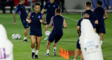 Lautaro Martínez entrenando. Foto: NA.