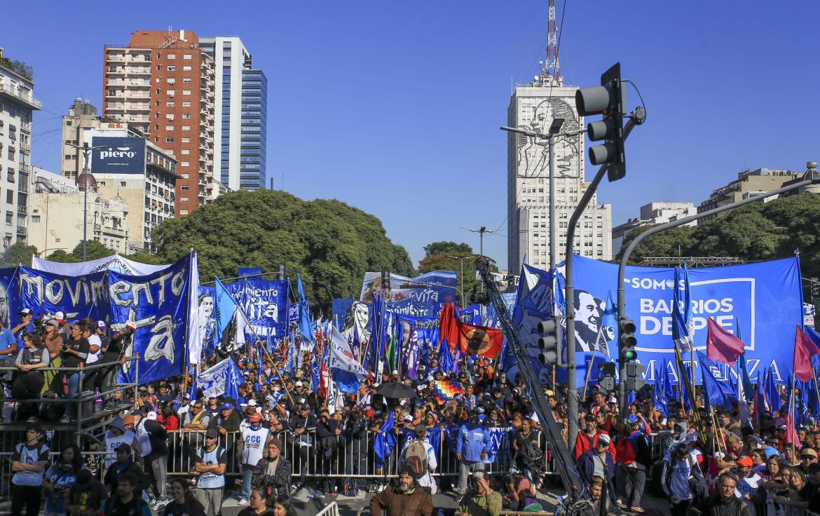 Marcha de Movimiento Evita. Foto: NA.