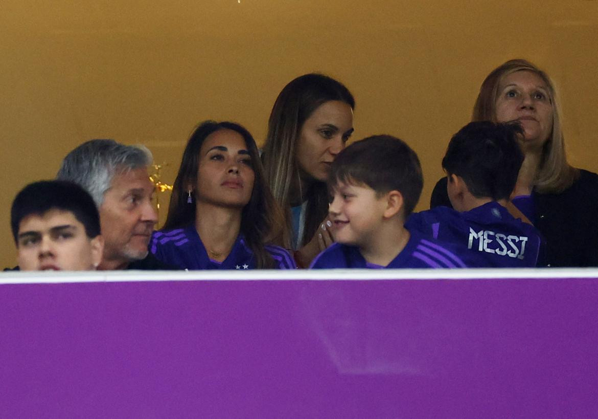 Argentina vs Países Bajos. Familia Messi. Foto: REUTERS	