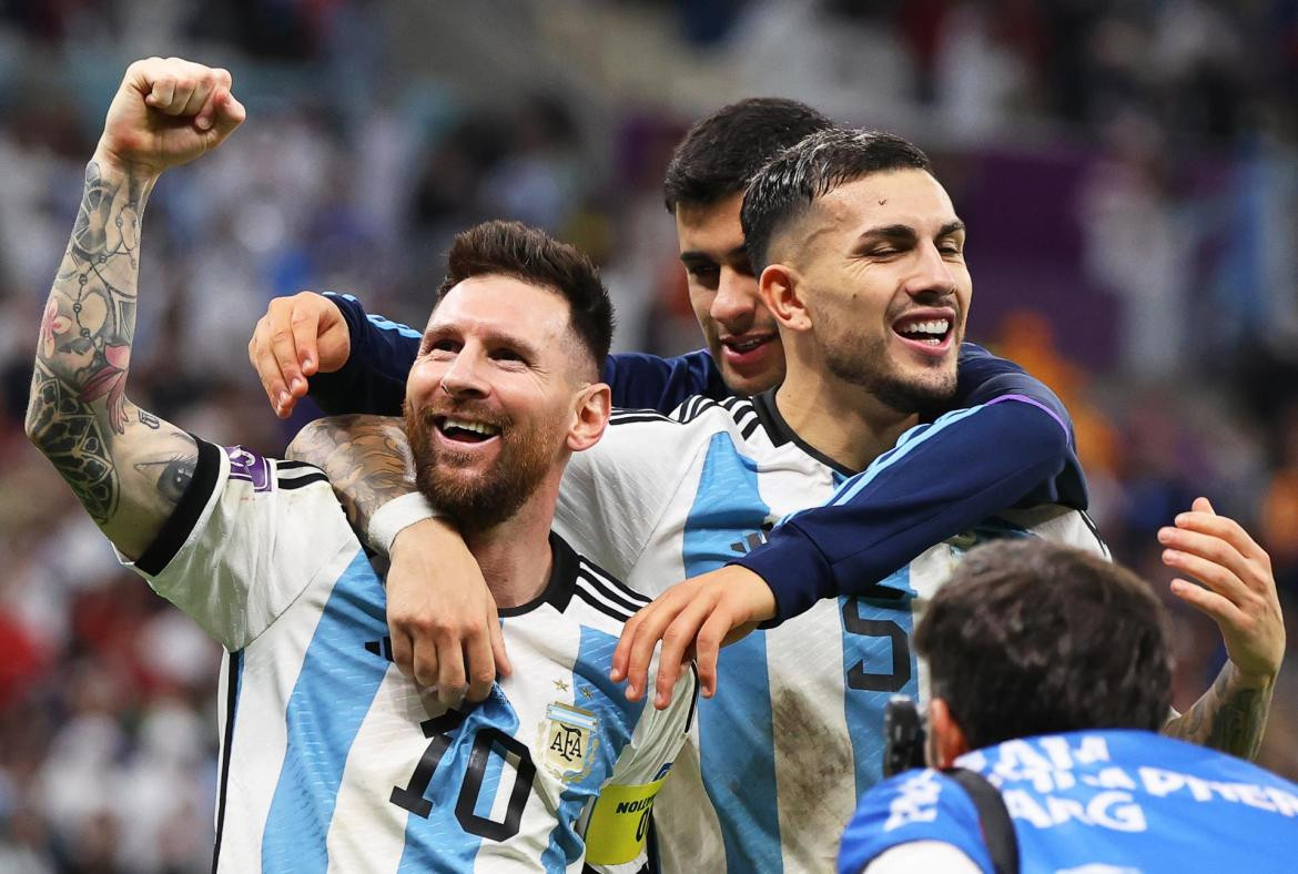 Festejo de Argentina; PBA-ARG; Qatar 2022. Foto: EFE.	