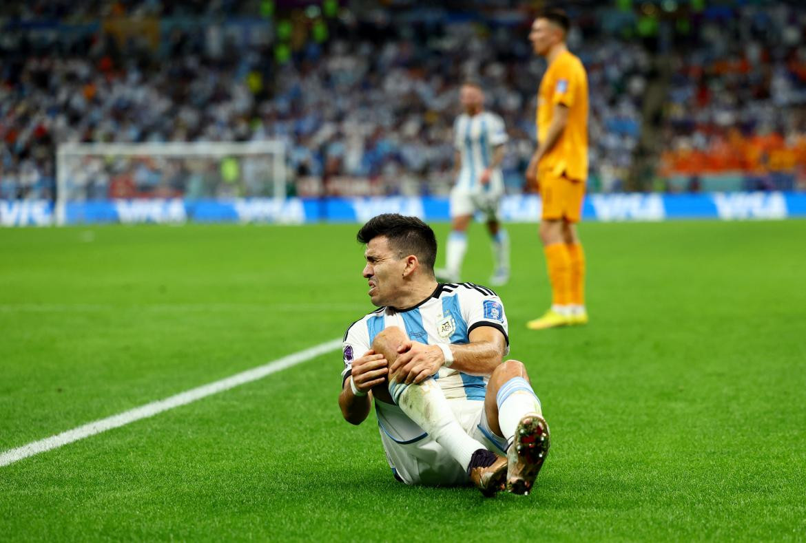 Marcos Acuña vs. Países Bajos; Qatar 2022. Foto: Reuters.