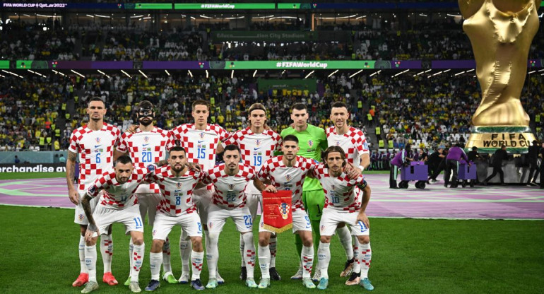 El XI de Croacia ante Brasil; Qatar 2022. Foto: Reuters.