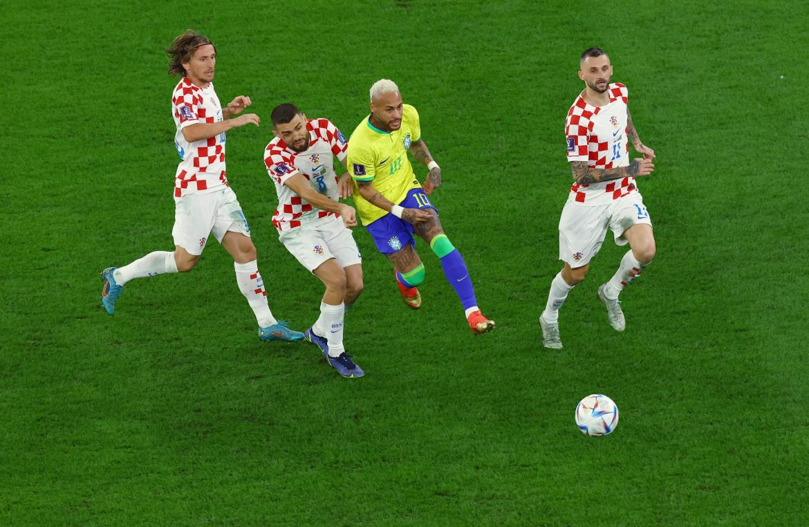 Modric, Kovacic y Brozovic; Qatar 2022. Foto: Reuters.