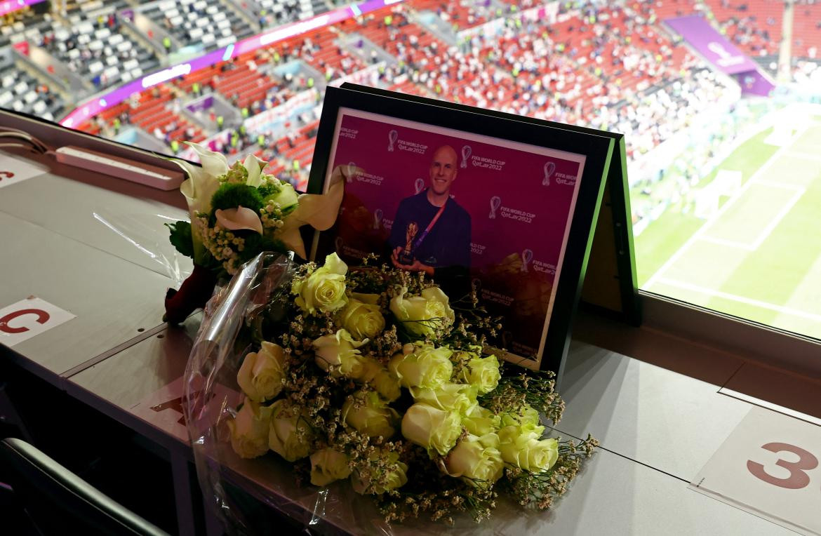 El homenaje al periodista Grant Wahl. Foto: Reuters.