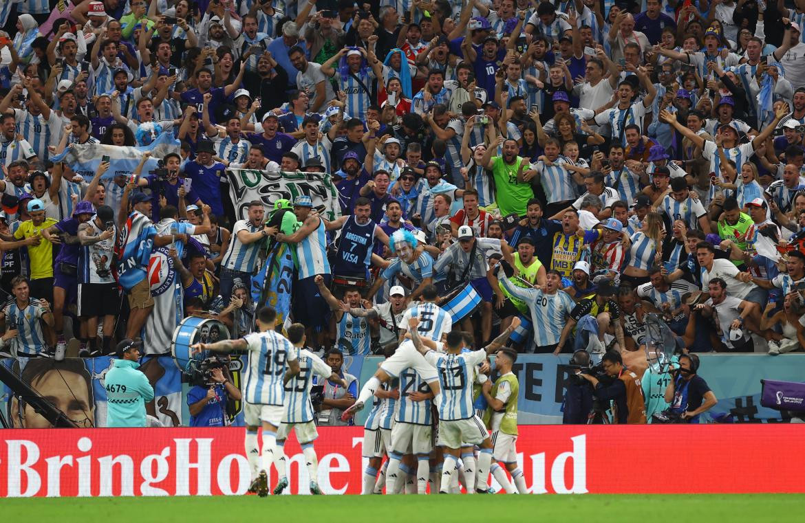 El festejo de Messi ante Países Bajos. Foto: Reuters.