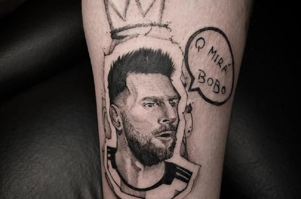 Tatuaje viral de Messi. Foto: Instagram/facundomusa.ttt