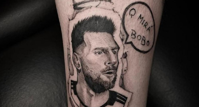 Tatuaje viral de Messi. Foto: Instagram/facundomusa.ttt