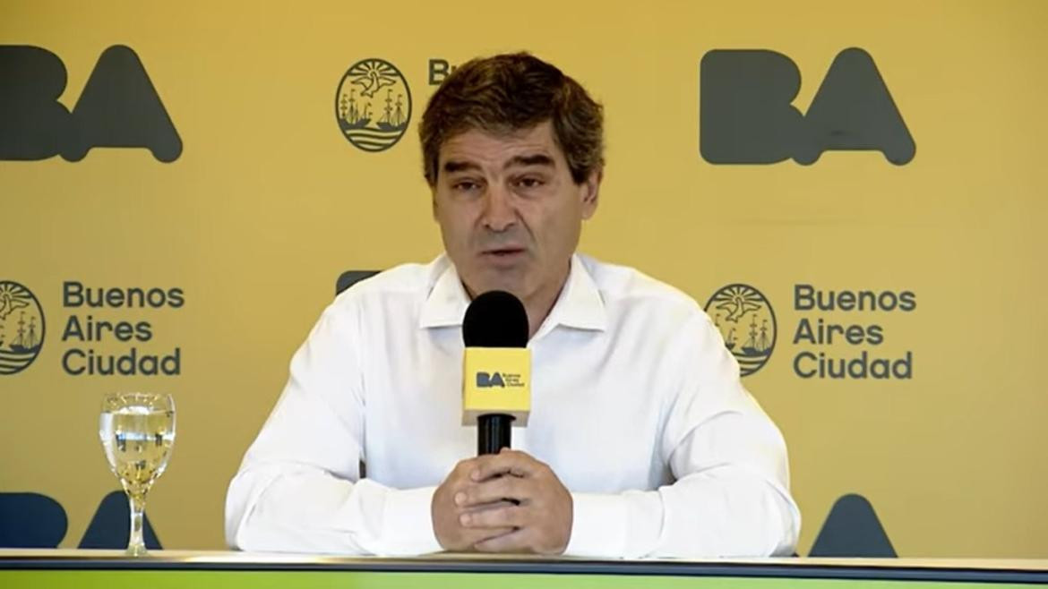 Fernán Quirós, ministro de Salud de la Ciudad de Buenos Aires, foto captura de video CABA	