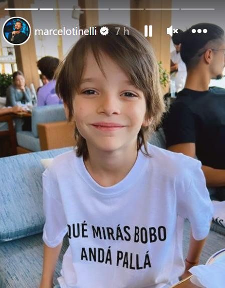 El hijo de Marcelo Tinelli. Foto: Instagram.