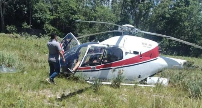 Dos turistas argentinos heridos tras caer helicóptero en Río de Janeiro. Foto: NA.