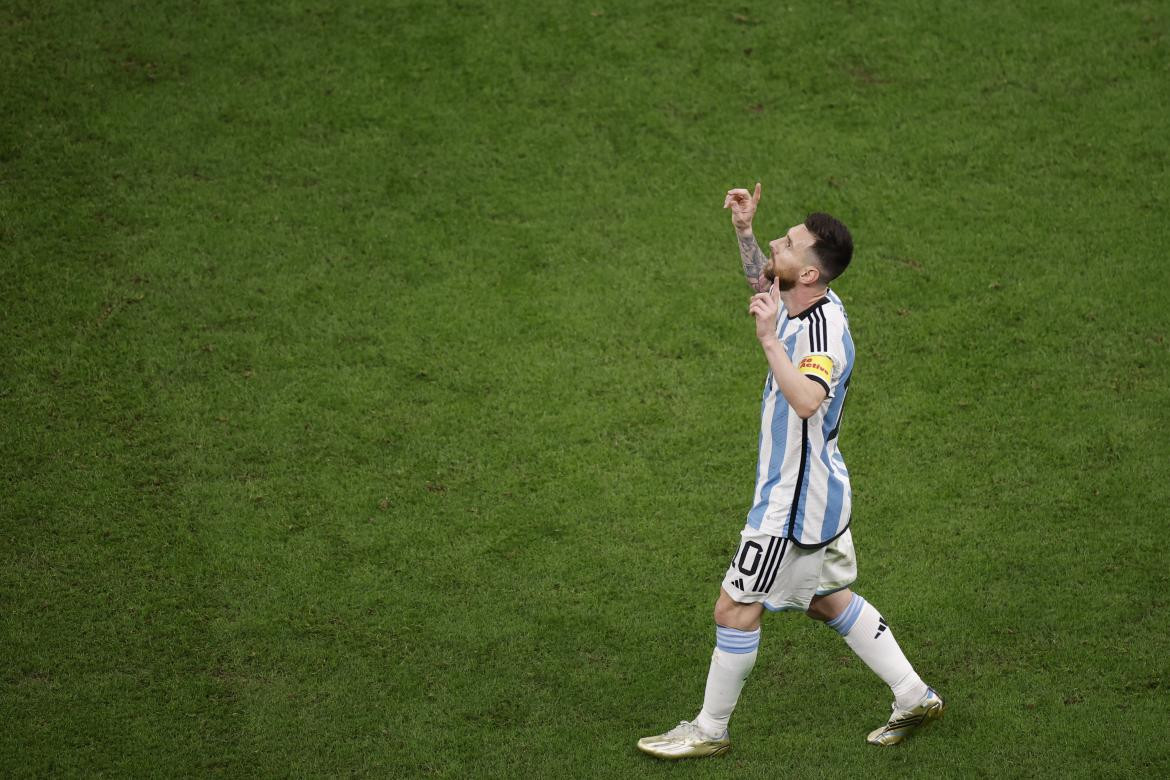 Lionel Messi en el Mundial de Qatar. Foto: EFE.