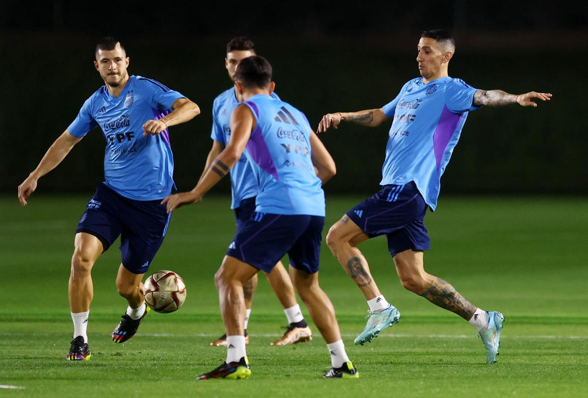 Entrenamiento de la Selección argentina. Foto: REUTERS.
