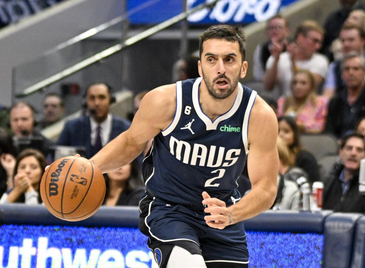 Facundo Campazzo en Dallas Mavericks. Foto: REUTERS.