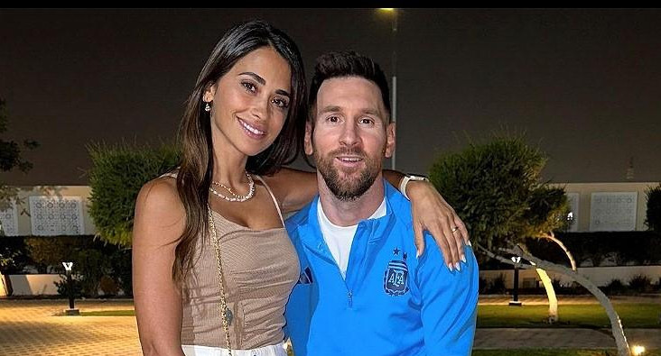 Antonela Roccuzzo y Lionel Messi_NA