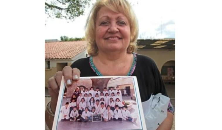 Mónica Dómina, maestra de Messi. Foto: NA.