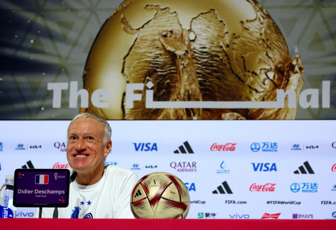 Conferencia de prensa de Didier Deschamps. Foto: REUTERS.