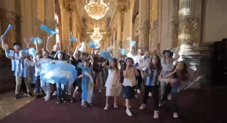 Teatro Colón, coro de niños, Mundial, captura de video