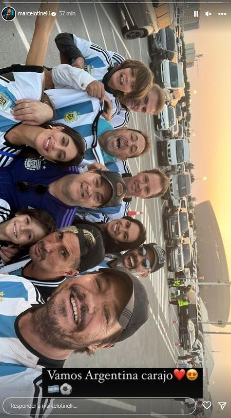 Marcelo Tinelli ya está en el Estadio. Foto: Instagram/marcelotinelli