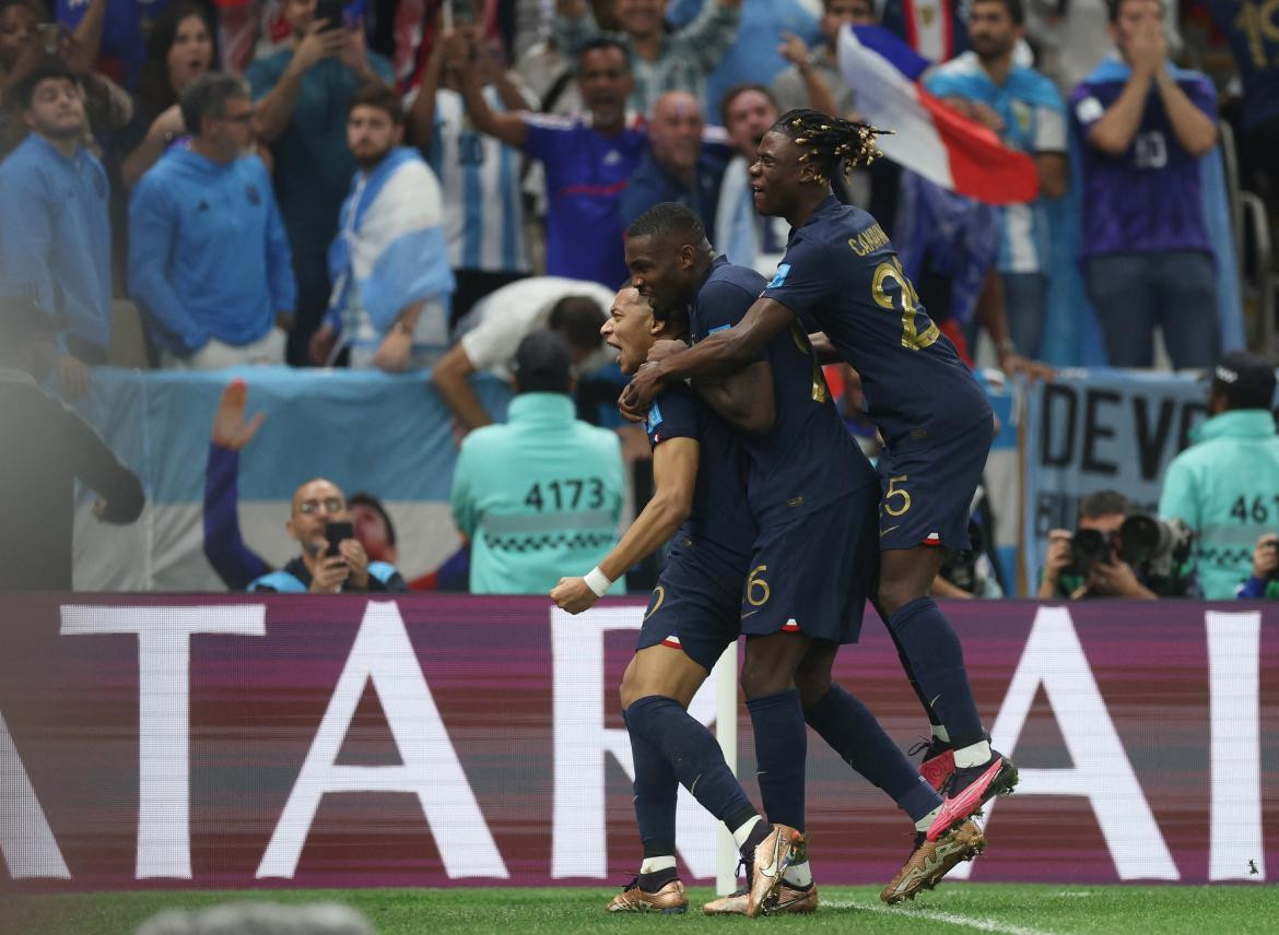 Mundial Qatar 2022, Argentina vs. Francia, Mbappé, festejo de Francia, Reuters	