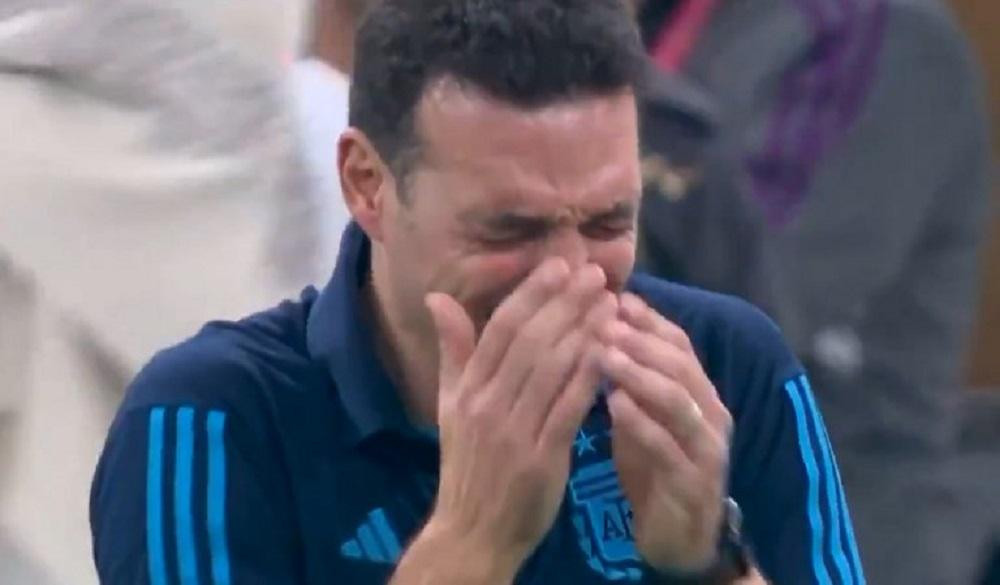 La emoción de Lionel Scaloni. Foto: NA