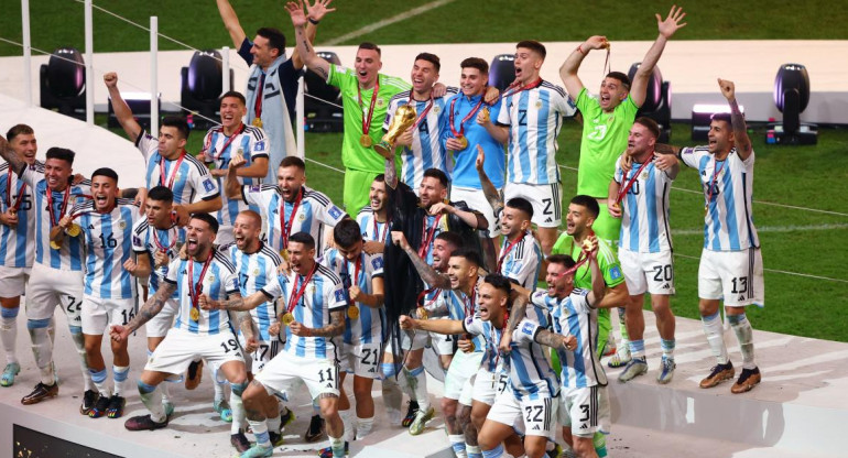 La celebración de la Selección Argentina. Foto: Reuters.
