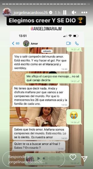 Historia de la mujer de Ángel Di María. Foto: Instagram