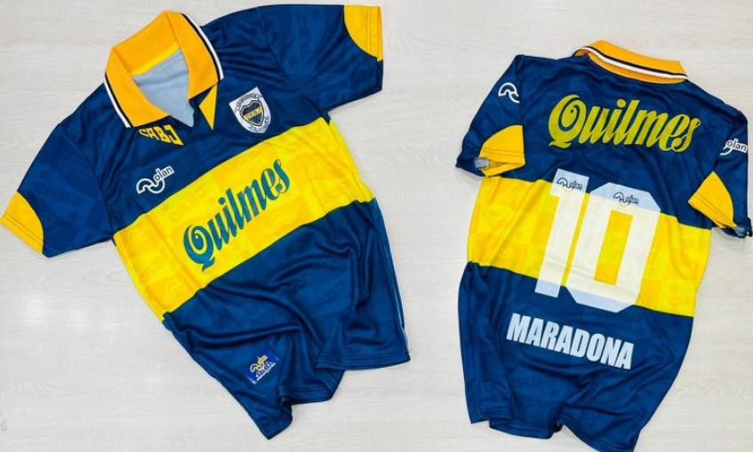 Camisetas de Diego Maradona. Foto: NA.